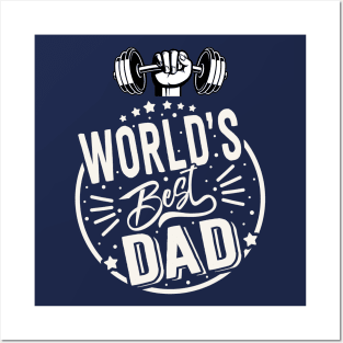 Worlds Best Dad Fathers Day Typography Posters and Art